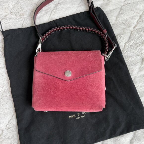Rag & Bone Atlas Suede Leather Bag _ BERRY - Picture 3 of 17